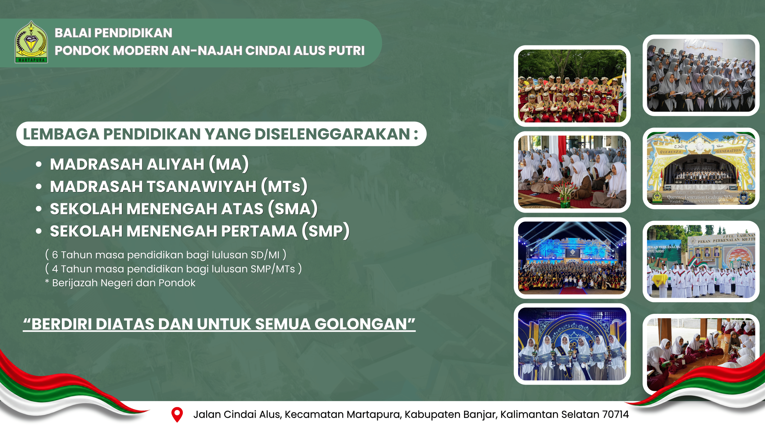 Pondok Modern An Najah Cindai Alus Putri Martapura Kalimantan Selatan